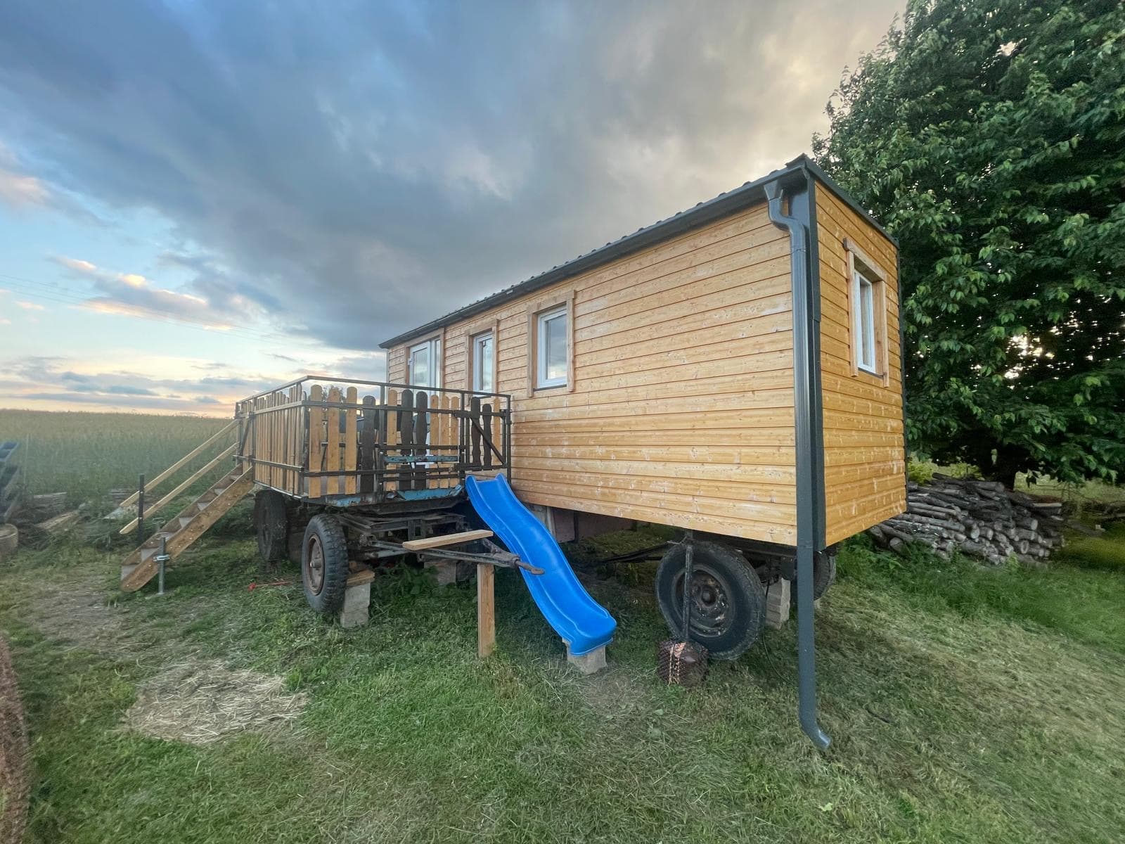 Familienurlaub im Tiny House auf dem Bauernhof, Großharthau OT Bühlau